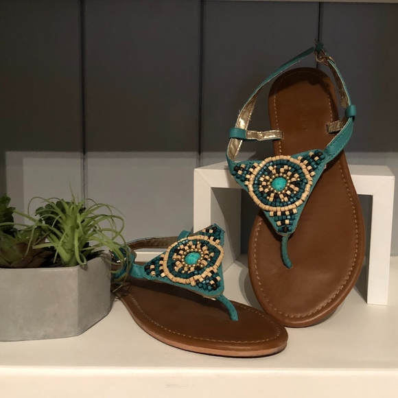 Charming Charlie Shoes - Turquise Sandles